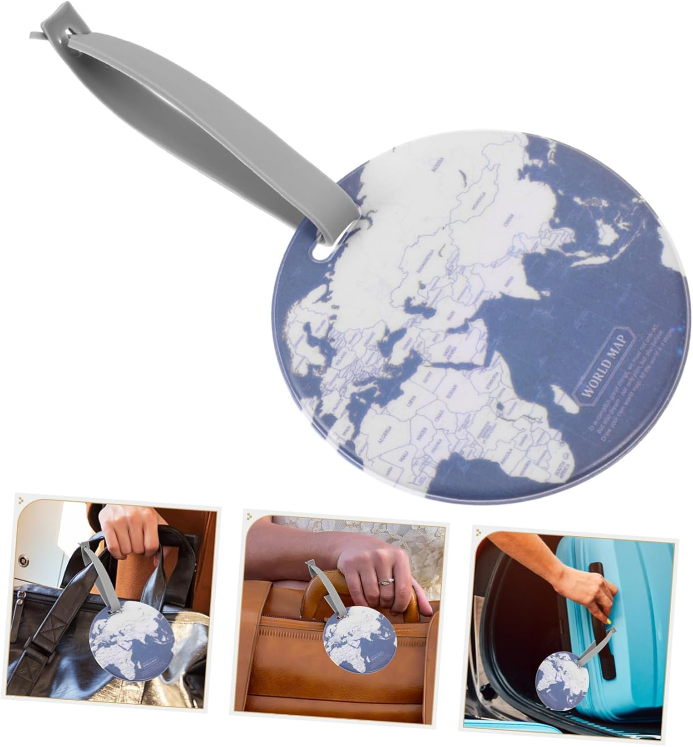 SHERCHPRY Funny Luggage Tags Suitcase Tag Identifier World Map Design for Travel