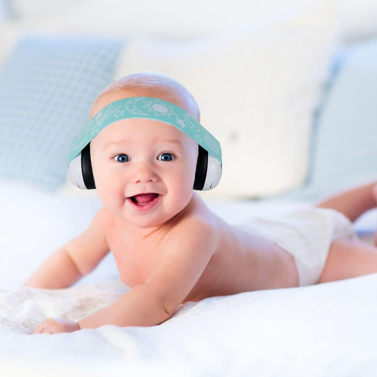 Infants Headphone, Kids Ear Defenders Noise Cancelling Headphones with Adjustable Headband, Ear Protectors Hearing Protection Safety Earmuffs Noise Reduction for 0-3 Years Baby (Green)