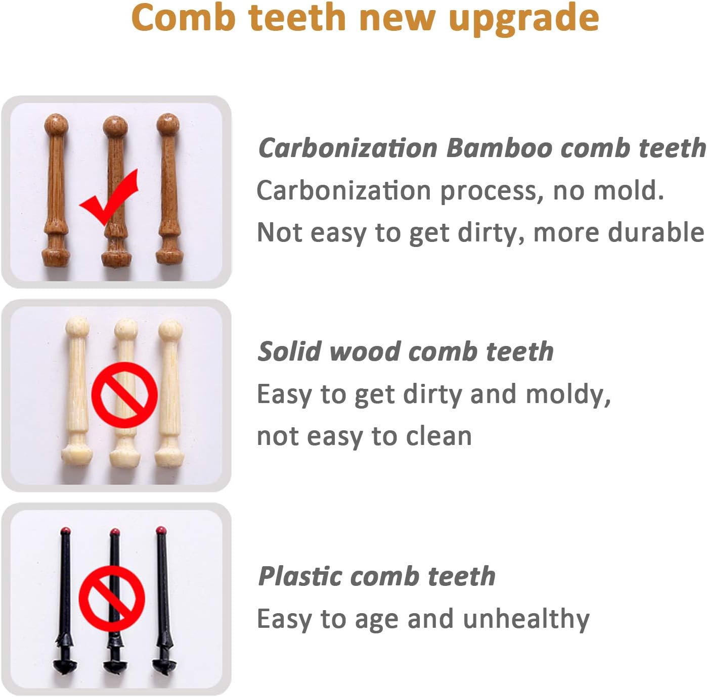 Paddle Brush, Hair Brush, Made of Pure Natural Bamboo, No Paint Coating, Massage the Scalp While Combing Hair to Promote Blood Circulation, Prevent Static Electricity (1Pcs) image number 5