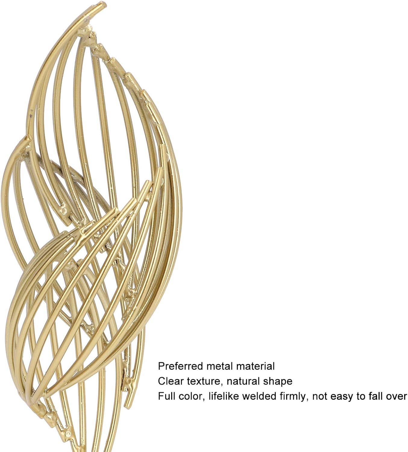 Metal Abstract Art Sculpture Iron Abstract Decorative Statue Modern Luxury Home Decor with Glass Base for Desk Shelf Living Room Office (Crystal White) image number 1