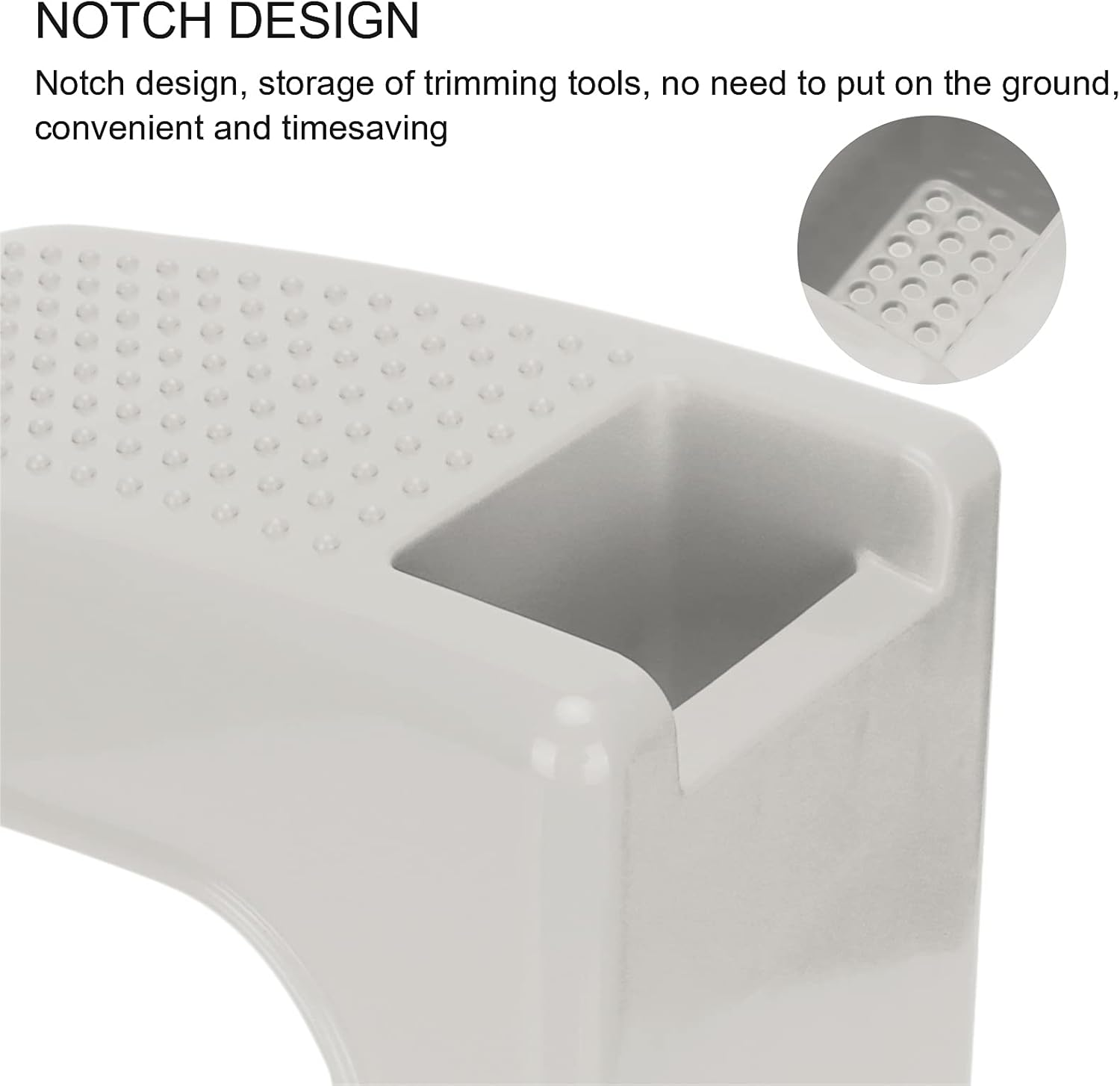 Shower Stool, Comfortable Convenient Strong Bearing Capacity Lightweight Practical Pedicure Foot Rest for Bathroom for Home(Beige) image number 4