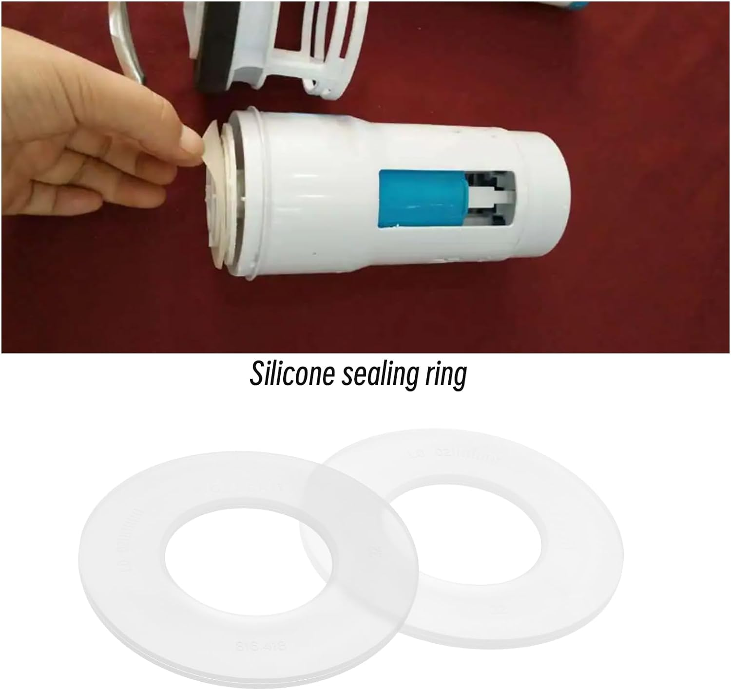 Emsea 5Pcs Toilet Flush Valve Seal Ring Replacement 816.418.00.1 Compatible with Geberit Flush Valves Flush Valve Base Sealing Washer Silicone image number 4