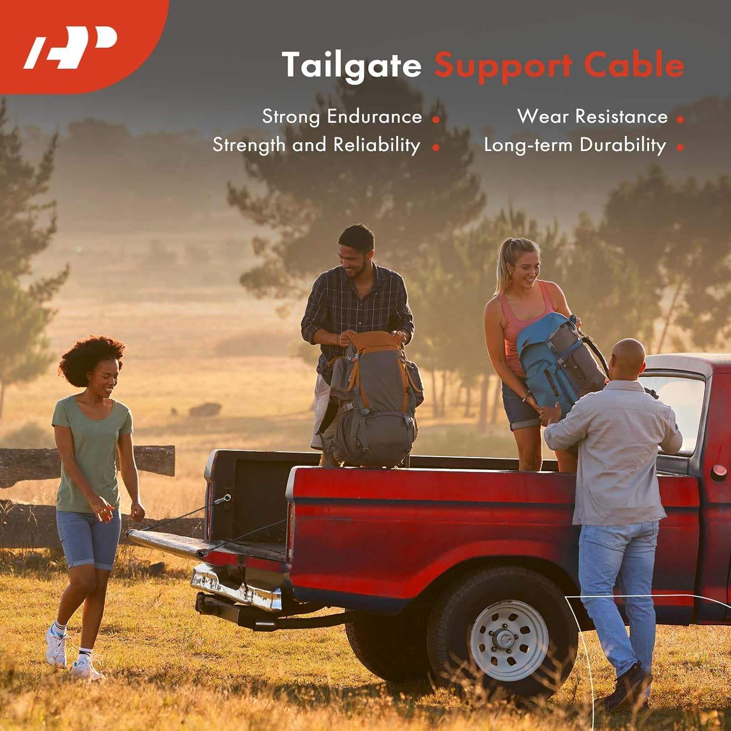 A-Premium Tailgate Support Cable Compatible with Chevrolet Blazer 1995-2005, S10 1994-2004 & GMC Jimmy 1995-2001, Sonoma 1994-2004 & Oldsmobile Bravada 1996-2004, 17-1/4 Inch, Rear Tailgate image number 4