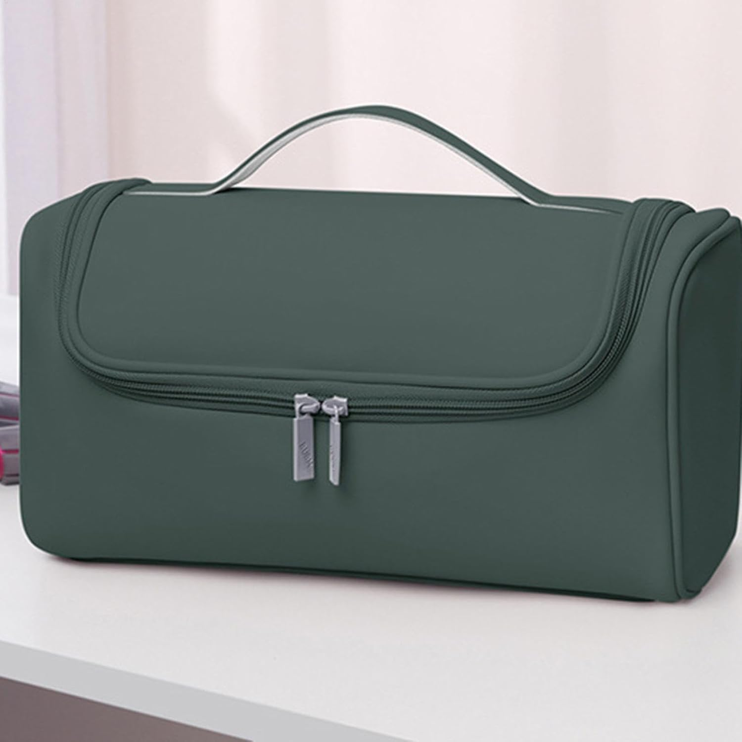 Hair Dryer Bag, Hair Tool Storage Bag, Waterproof Carrying Case, Portable Hair Accessories Bag, Lightweight Storage Bag, Protective Hair Tool Bag, Travel Case for Blow Dryer and Accessories, Green, image number 1