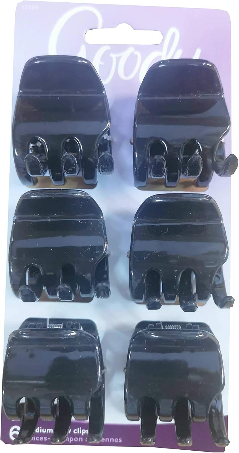 Goody Classic Claw Hair Clips - 6-Count, Clear, Brown and Black - 1/2 Claw Will Gently Keep Hair Secured in Place with a Long Lasting Hold, Color May Vary (Pack of 2) image number 5