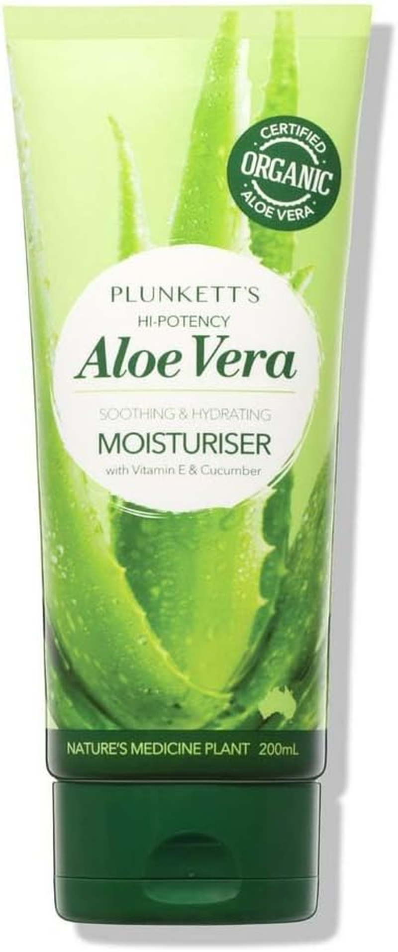 Plunkett'S 90% Hi-Potency Aloe Vera Moisturiser 200Ml&ndash; Aloe Vera, Sunflower Oil, Cucumber, Vitamin E & Shea Butter. Hydrates, Soothes & Nourishes Skin