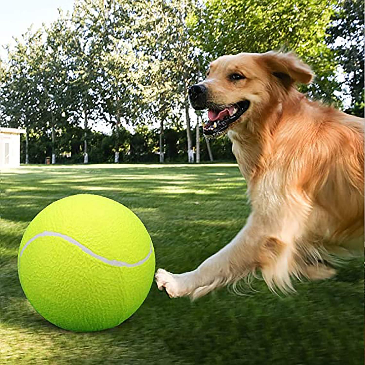 URBEST Oversize Giant Tennis Balls, Inflatable Tennis Balls for Signature, Children Adult Pets Dogs Cats for Fun (Shipped Deflated) image number 1