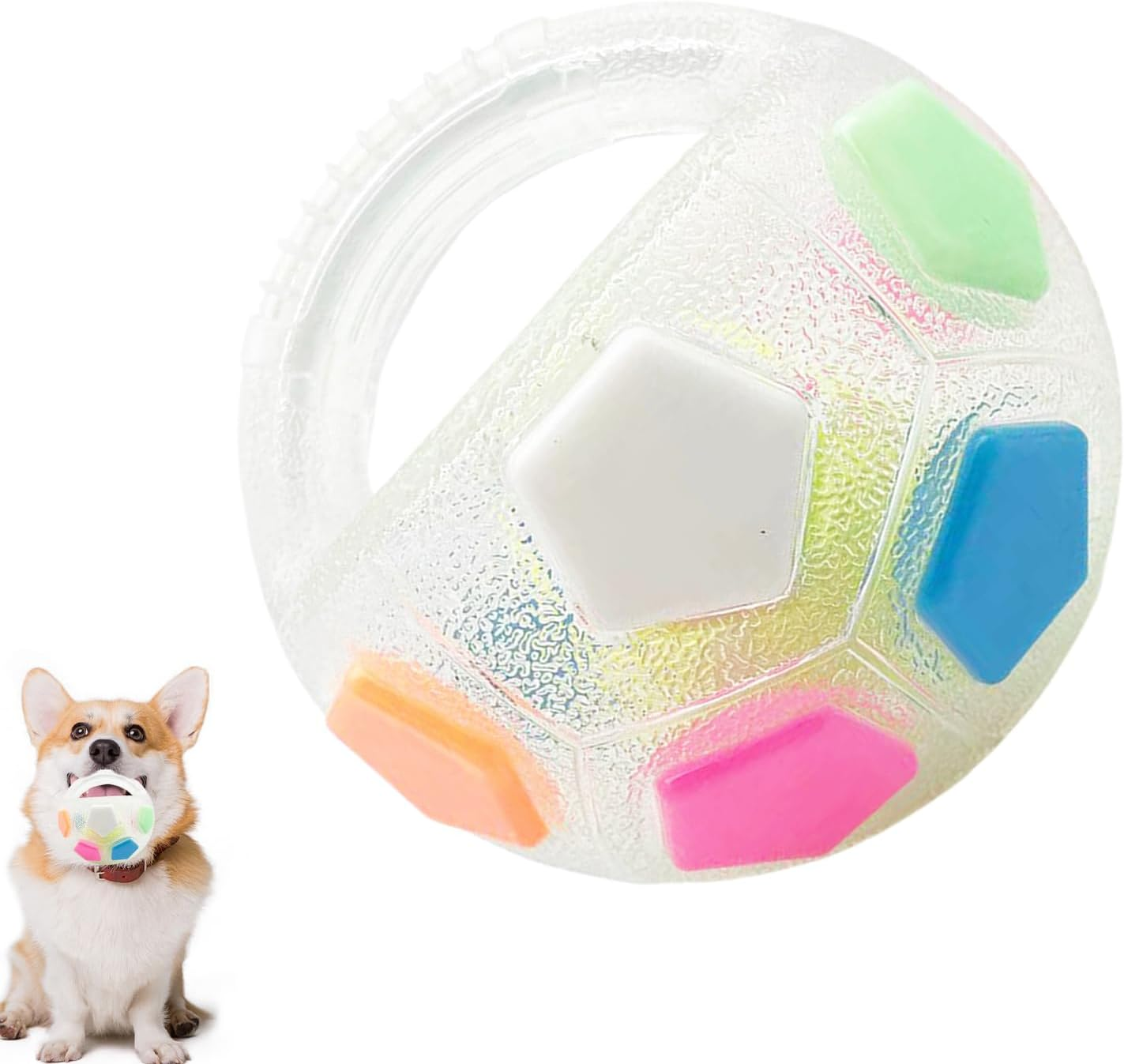 Dog Fetch Football | round Squeaky Interactive Toys - Dog Chewing Ball, Pet Training Supplies for Aggressive Chewers for Fetch and Play