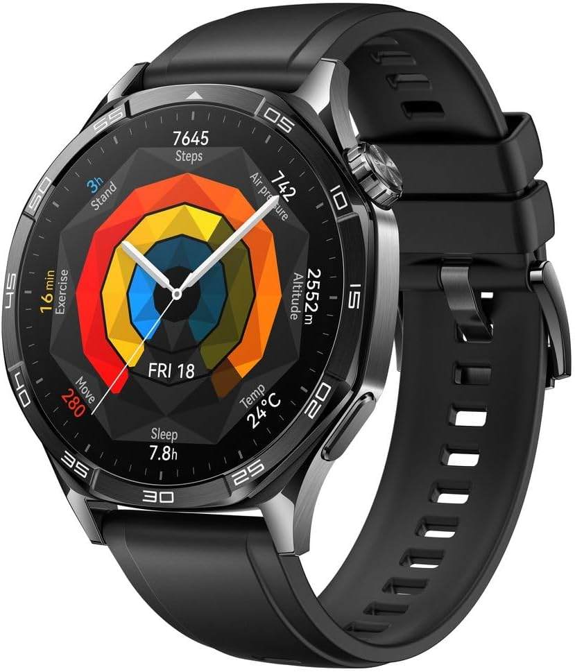 Huawei Watch GT 5 46Mm Smartwatch, Sharp-Edged Design, All-New Running and Cycling Sports, Health Tracking, up to 14 Days Battery Life, Compatible with Ios and Android, Black image number 2
