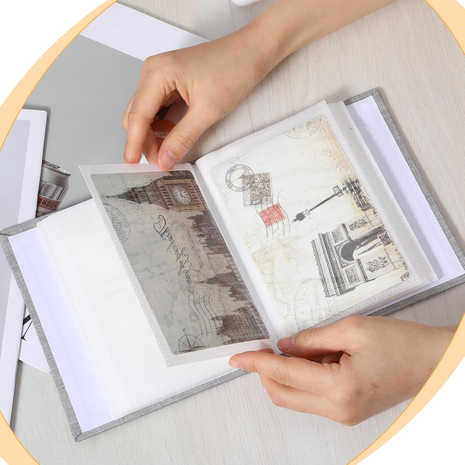 Small Photo Album 4X6 Slip-In Picture Album, 50 Pages Holds 100 Photos, Extra Large Capacity 4X6 Photo Albums, Acid-Free Pages Picture Book for Photos Family Anniversaries Baby Vacations image number 3