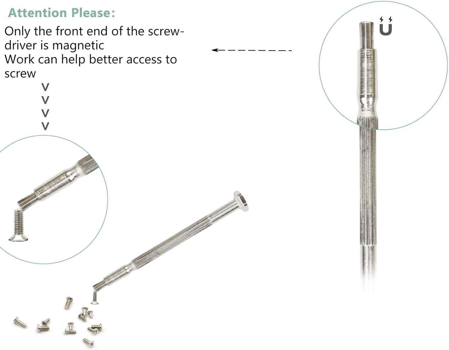 11PCS Screwdriver Set, Small Screwdriver Sets, Mini Screw Driver Set, Professional Screwdriver Set for Repairing Watch, Jewelers, Eyeglasses, Computer, Laptop, Electronic W/Storage Box image number 5