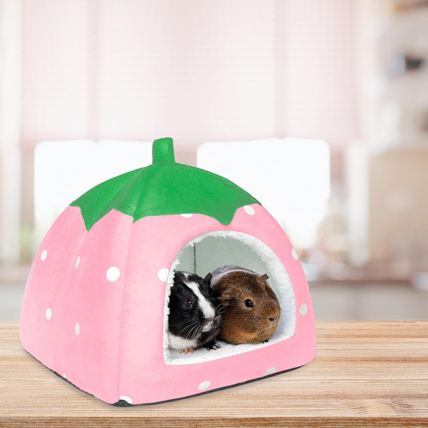 2 Pack Rabbit Bed Washable Bunny House and Hideout Indoor Cave Bed Hideaway for Guinea Pigs Dwarf Rabbits and Other Small Animals image number 3