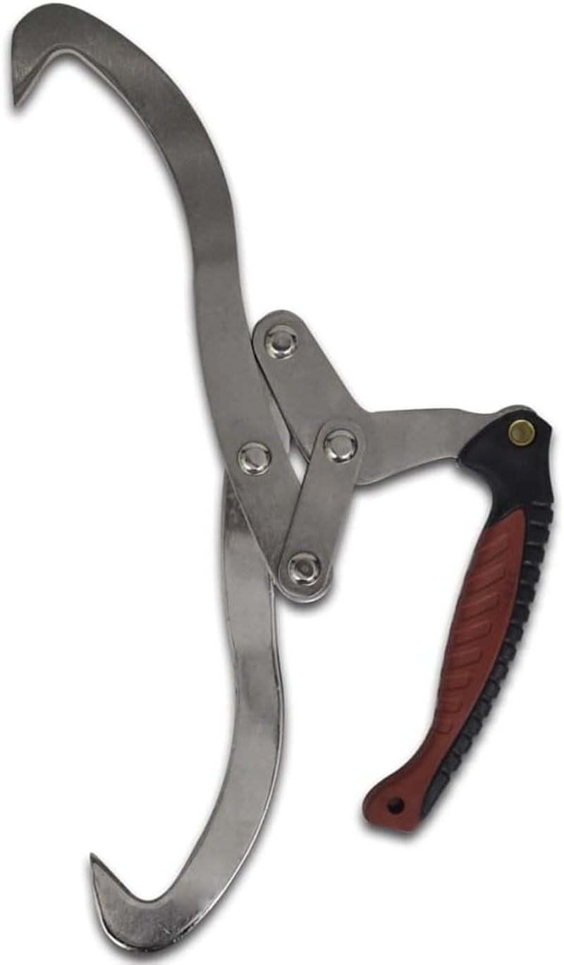 'Vidaxl Durable 65 Manganese Steel Log Tongs with TPR Handle - Set of 2 Pcs, Maximum Capacity of 50 Kg, 44 Cm in Length image number 2