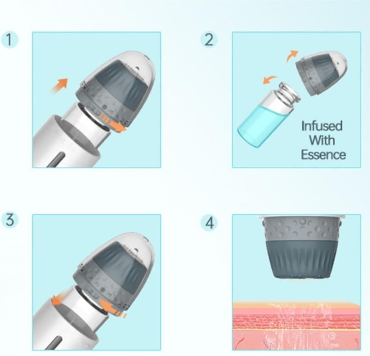 Dermastamp Serum Applicator Hydra Stamp 24Titanium for Home Use