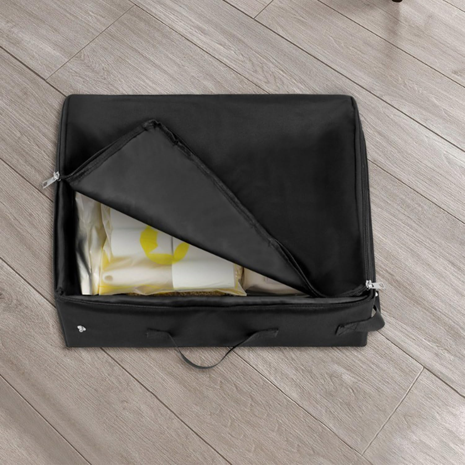 Roczential Factory Stock Portable Foldable Travel Cat Litter Box with Lid and Handle, Waterproof and Durable Fabric, Standard Size, Easy to Clean, Compact Design for Indoor and Outdoor Use image number 1