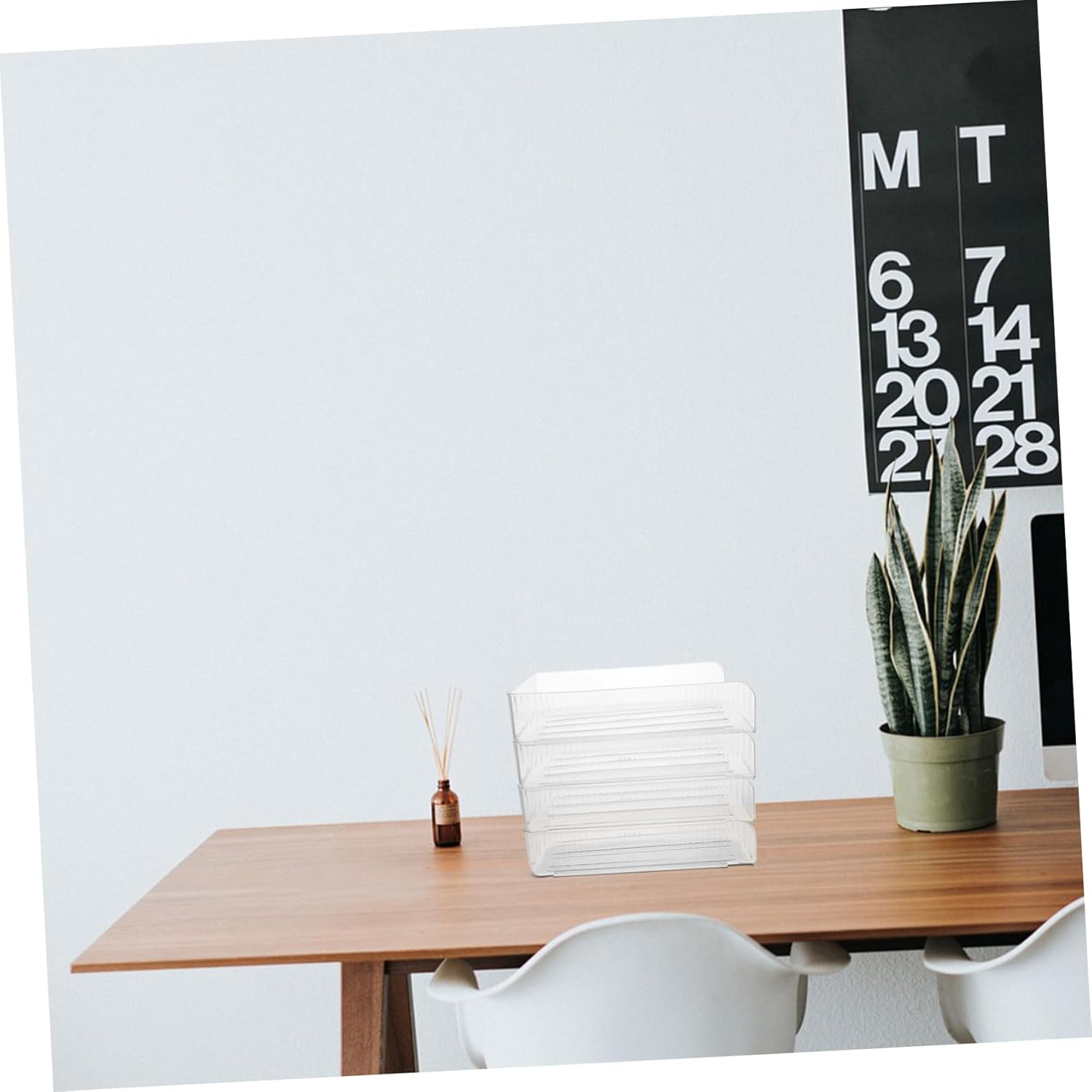 NAMOARLY 4Pcs Desk Organizer Paper Storage Tray Stackable Storage Boxes for Office Home Office Accessories image number 4