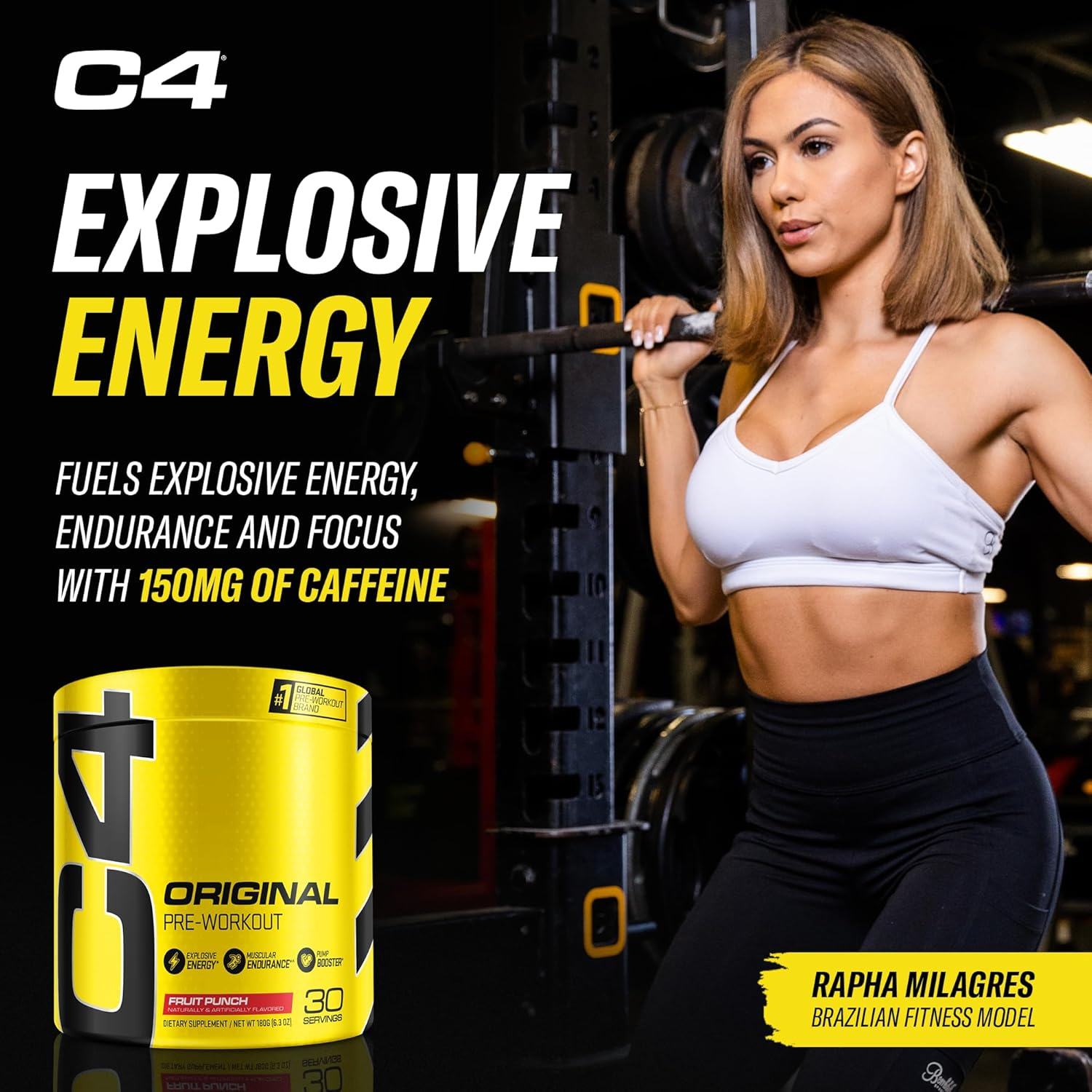 Cellucor, C4 Original Explosive Pre-Workout Supplement, Fruit Punch, 30 Servings image number 4