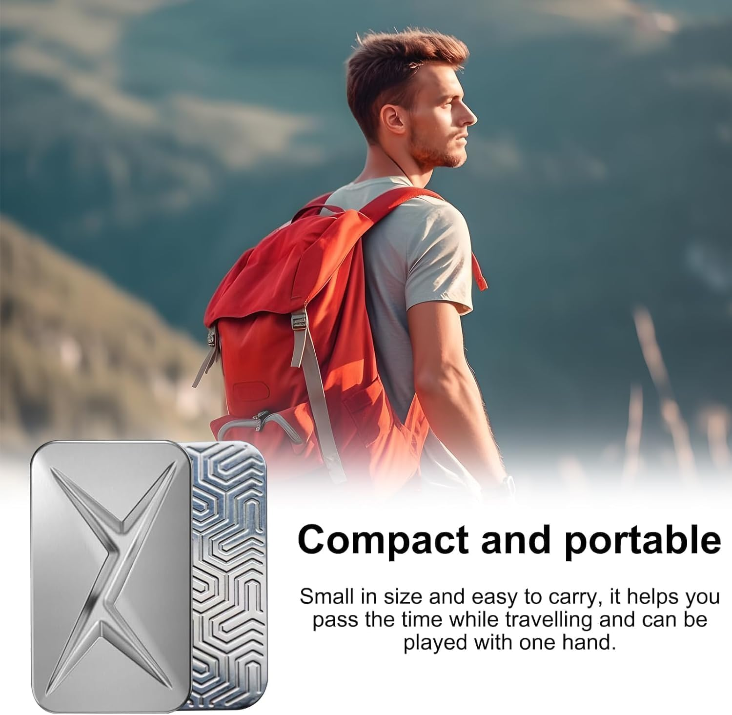 B-Qtech Metal Poker Fidget Slider Toy, Fidget Toys for Adults, Magnetic Slider Toy, Autism Anxiety Stress Relief Magnetic Fidget Toy for Adults, Adult Office Desk Toy image number 1