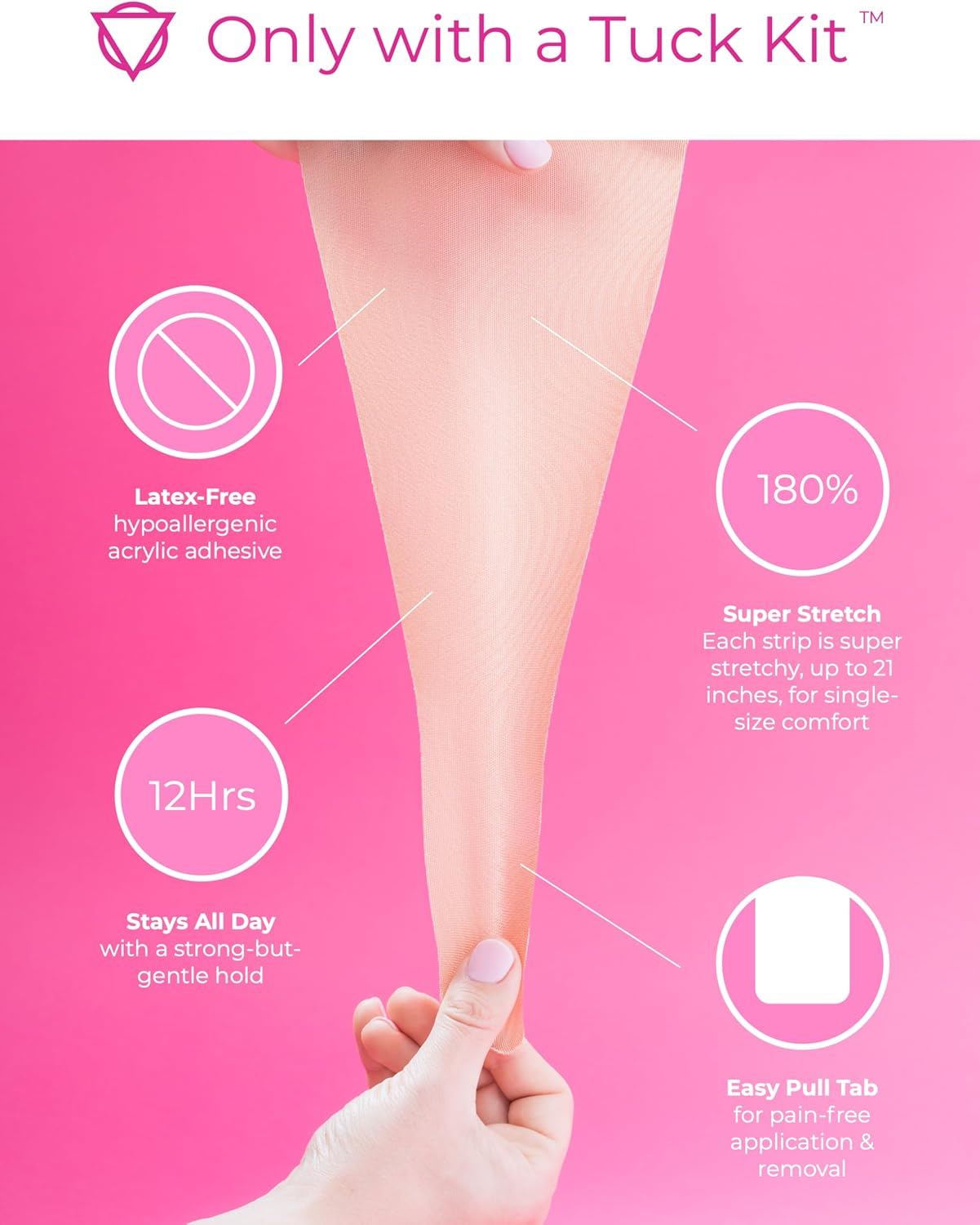 T-Tape Tucking Kit - 7 Pack - Tuck and Tape for Transgender Personal Care - Cocoa image number 5