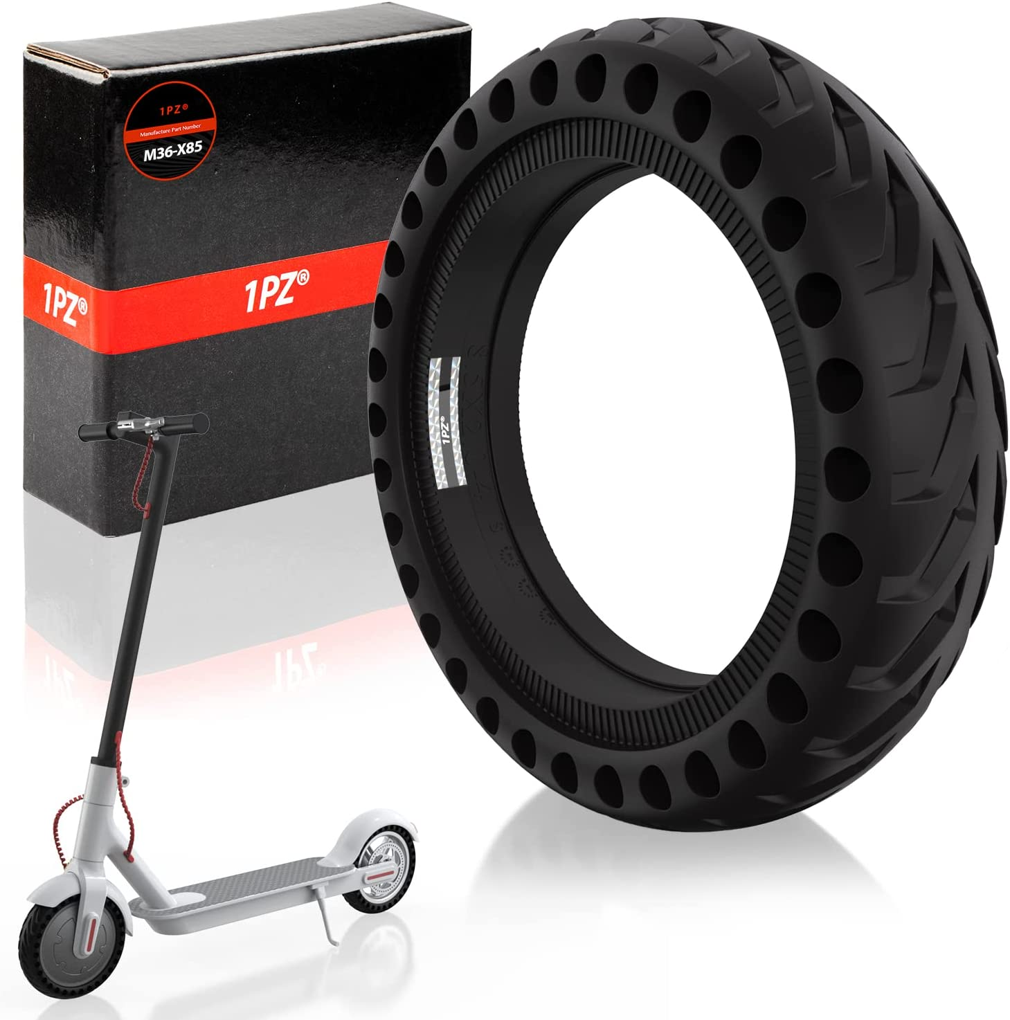 1PZ M36-X85 8.5 Inch Honeycomb Solid Tire for Xiaomi M365 / Pro, Gotrax GXL/XR, 8.5" Scooter Tire Replacement, No-Flat Airless Rubber Tire, Easy Installation image number 2