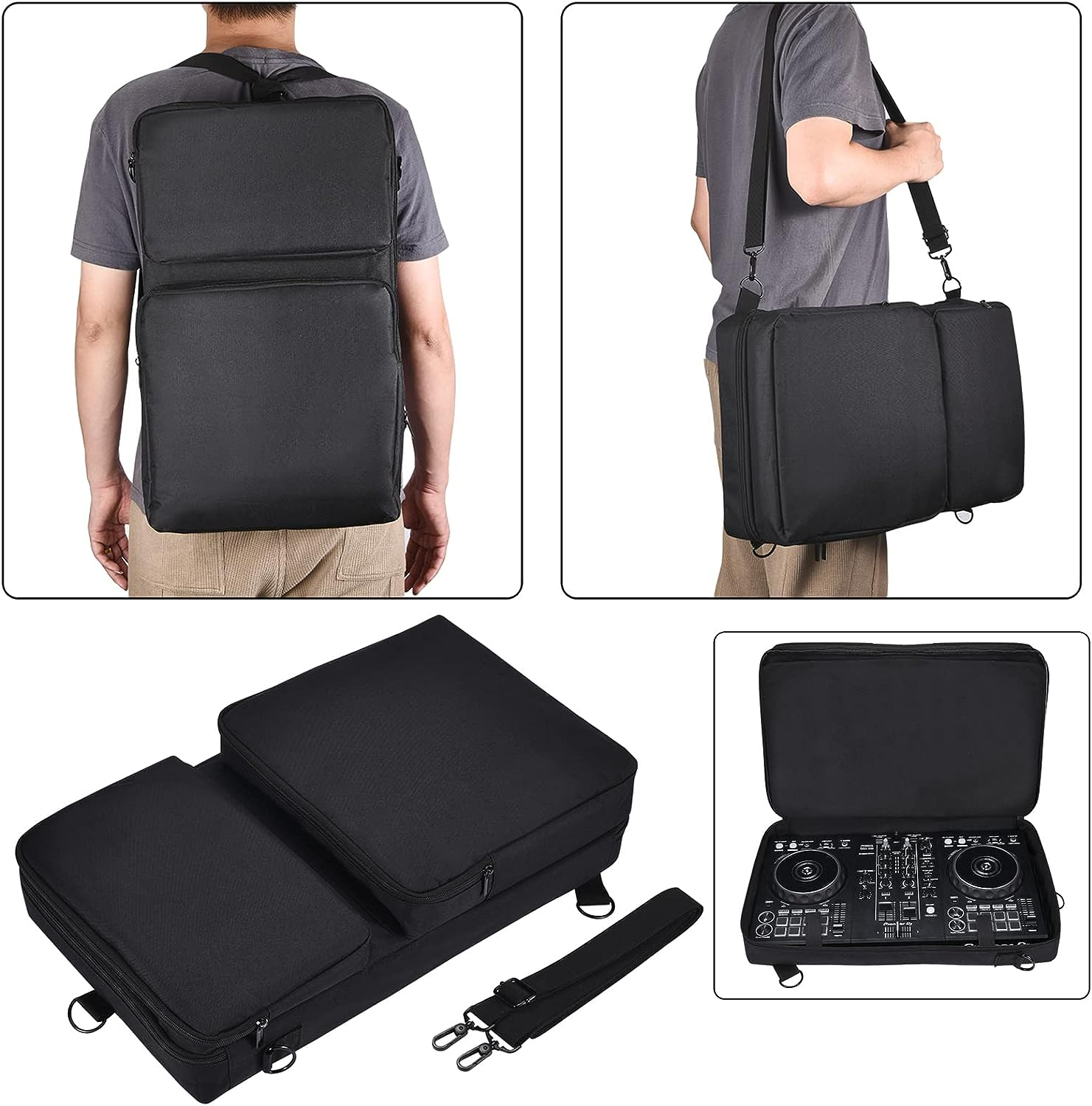 Portable SOFE Case Shoulder Bag Backpack for Pioneer DJ DDJ-FLX4, DDJ-400, DDJSB3, Roland DJ-202, Hercules Inpulse 300, Traktor Kontrol S2 DJ Controllers image number 1