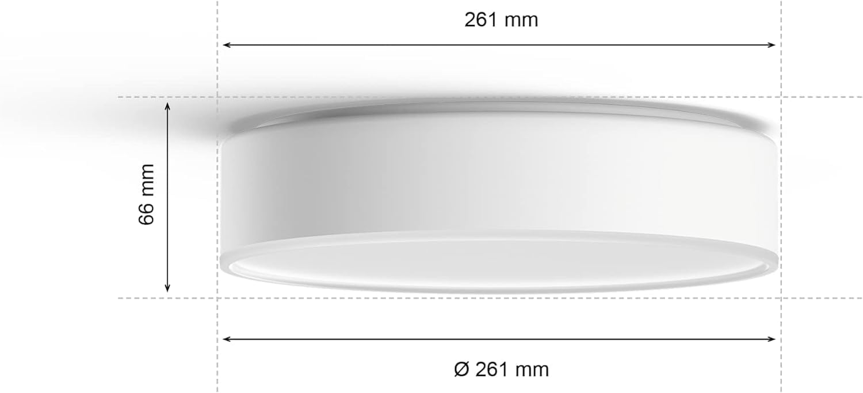 Philips Hue Enrave White Ambiance Smart Ceiling Light [Small], White. Compatible with Alexa, Google Assistant and Apple Homekit image number 5