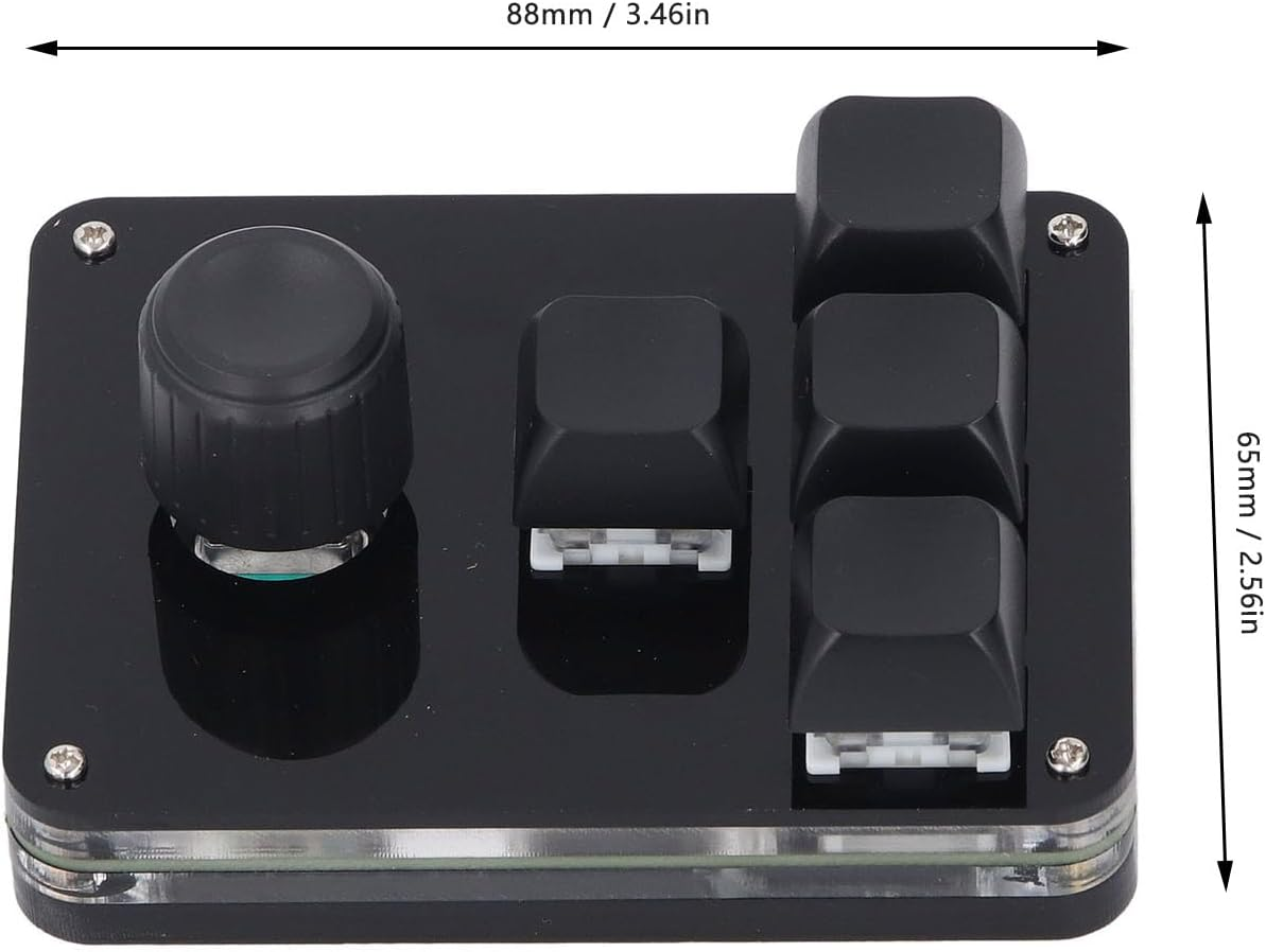 Fafeicy Sayo Device O3C Macro Keyboard 4 Key 1 Knob Programmable Keypad with Blue Switches and RGB Lighting for Gaming and Productivity image number 2