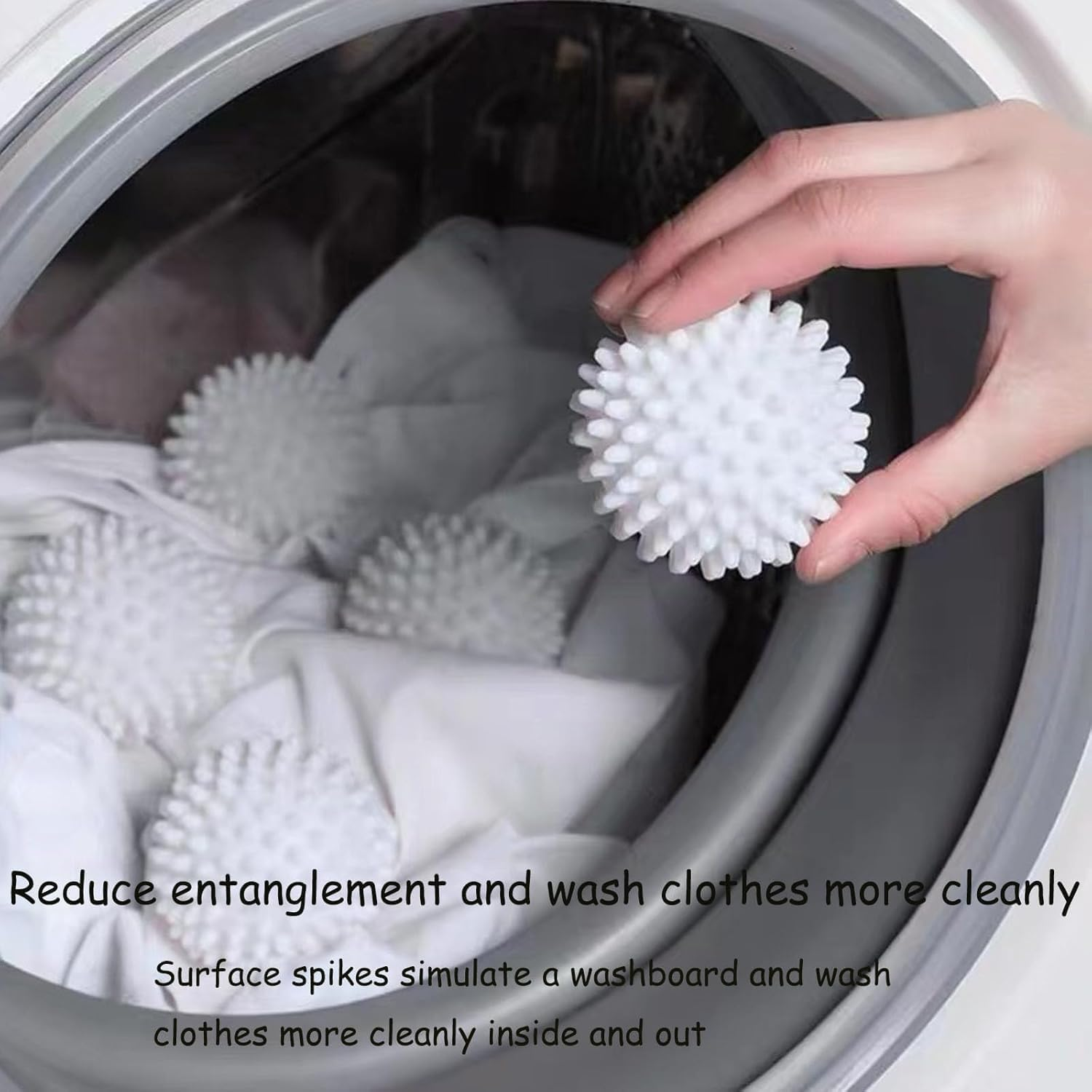 Anti-Static Fabric Laundry Washing Balls, 9Pcs anti Static Dryer Drying Balls for Laundry,Anti Static Tumble Dryer Ball,Dryer Balls Laundry anti Static,Clothes Dryingandfluffing Fabric Softener Ball image number 1