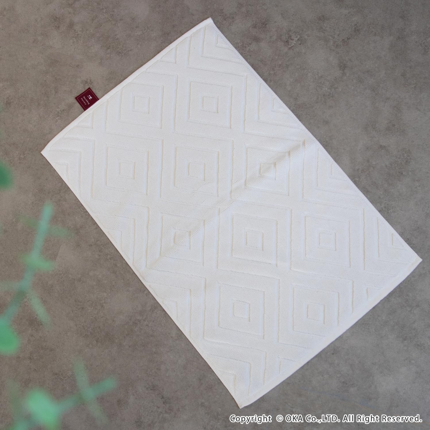 Oka Aeri Towel Bath Mat, Approx. 15.7 X 23.6 Inches (40 X 60 Cm), Beige, Absorbent, Quick Drying, Washable, Safe, Inn, Hotel, Stylish, Foot Cleaning Mat image number 6