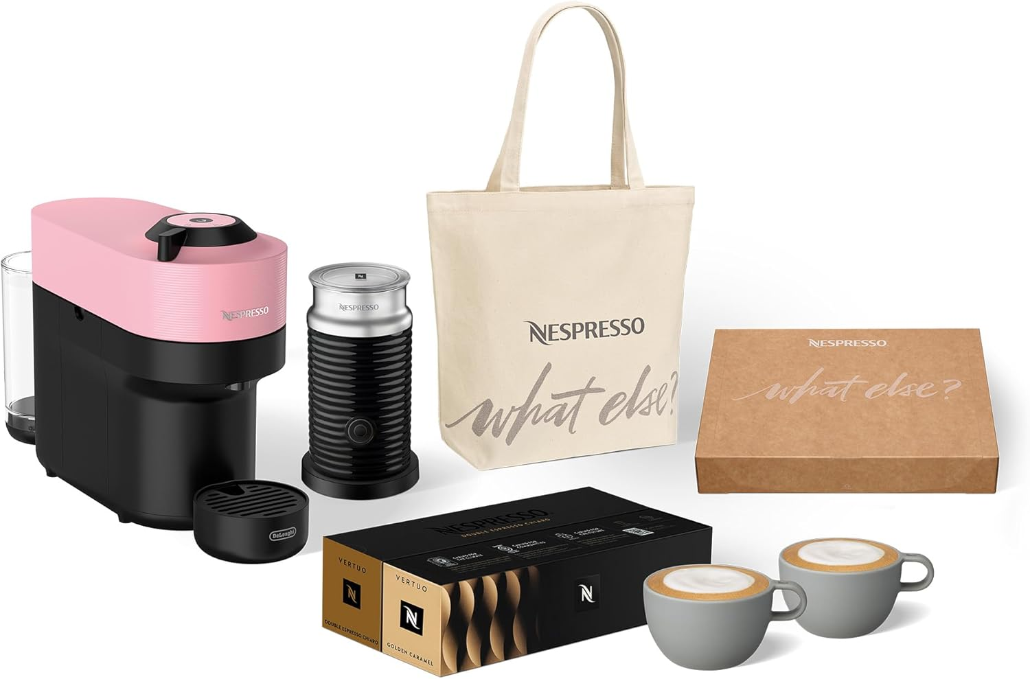 De'Longhi Nespresso Vertuo Pop and Aeroccino 3 ENV90.AE, Capsule Coffee Machine, Single-Serve Pod Coffee and Cappuccino Machine, 4 Cup Sizes, Centrifusion Technology, Welcome Set Included, Candy Pink image number 1