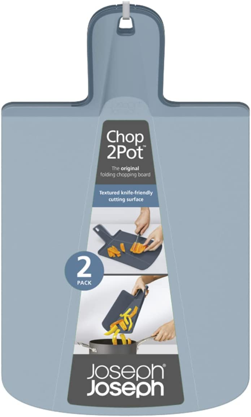 Joseph Joseph Chop2Pot plus Folding Chopping Board 2-Pack - Small - Sky