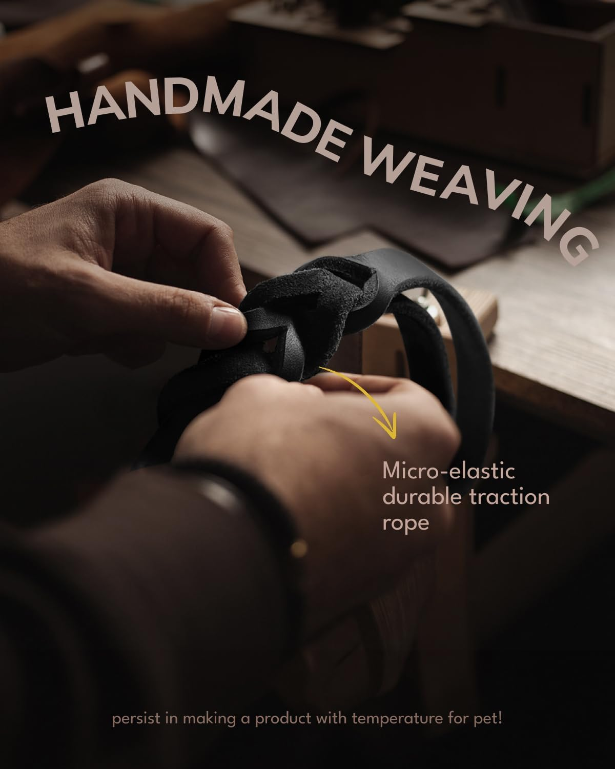 FAIRWIN Leather Dog Leash 6 Foot - Braided Military Grade Heavy Duty Dog Leash for Large Medium Small Dogs Training and Walking (Black, XL:1" X 6Ft) image number 1