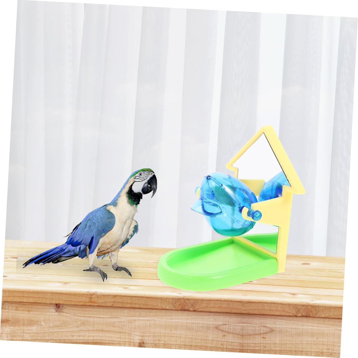 POPETPOP Parrot Slow Feeder for Pet Bird Training Space Saving Foraging Feeder with Creative Design Durable Cage Attachment Easy to Clean Random Color Random Color