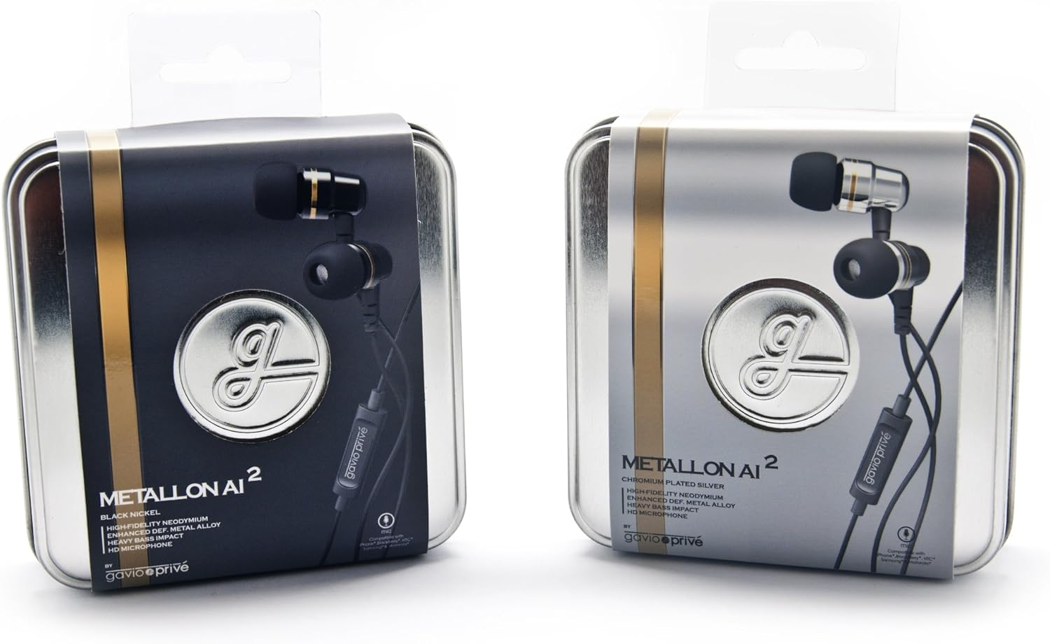 Gavio Metallic Eye 2 Chromium G25EE03712 [Iphone/Blackberry/Samsung Compatible Inner Earphones with Microphone]