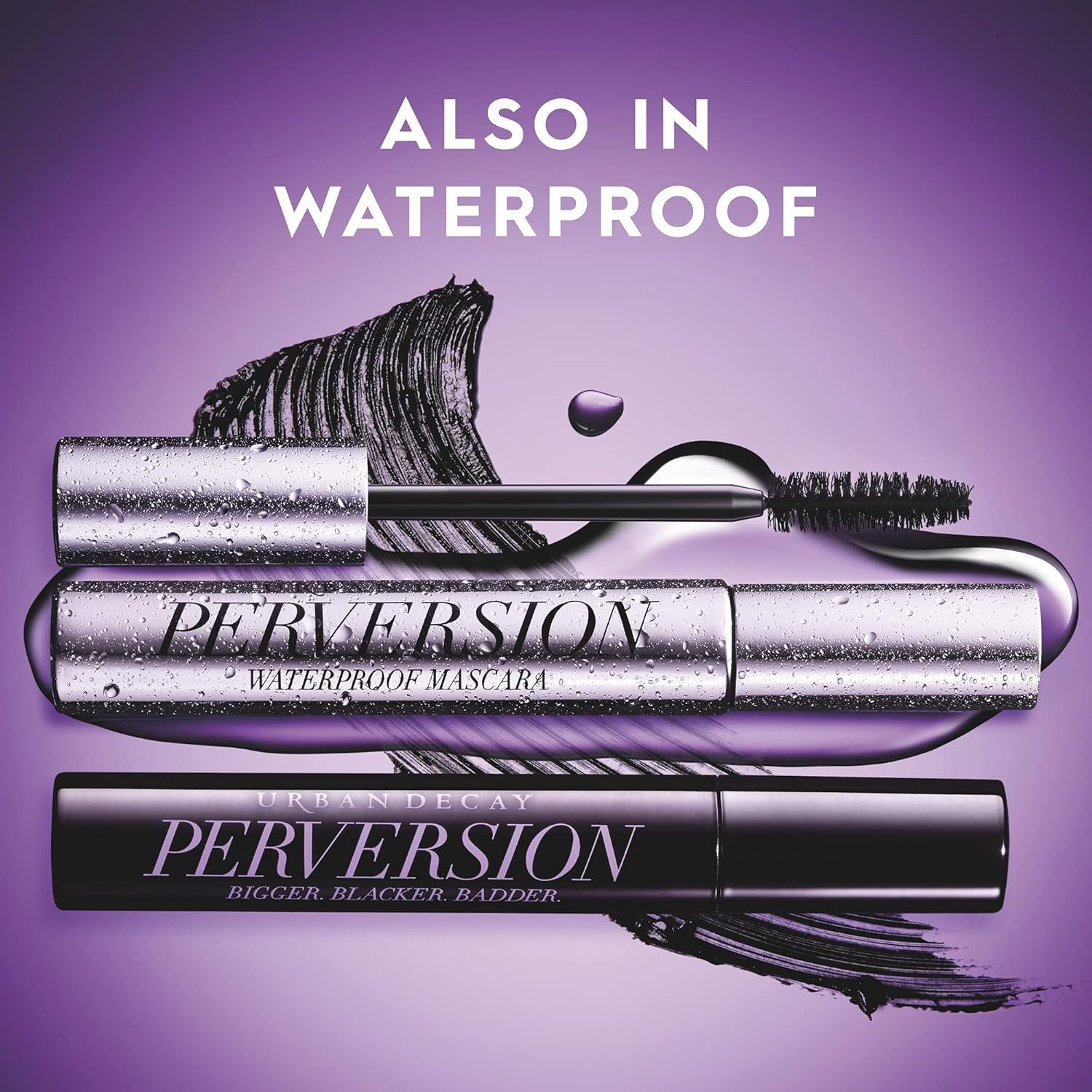 Urban Decay Perversion Volumizing Mascara - Intense Black - Creamy, Clump-Free, Flake-Free Formula - Volumizing Brush Separates & Defines - Proteins & Amino Acids to Stimulate Lash Growth image number 1