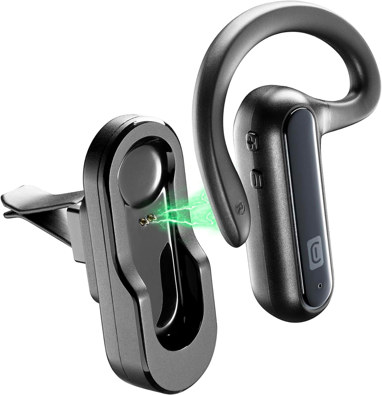 Cellularline | CAR Flat | Auricolare Bluetooth Mono Con Supporto Auto Da Bocchette Di Areazione O Adesivo - Talk Time: 6 Ore - Ricarica : 1.5 Ore - Portata: 10Mt image number 5