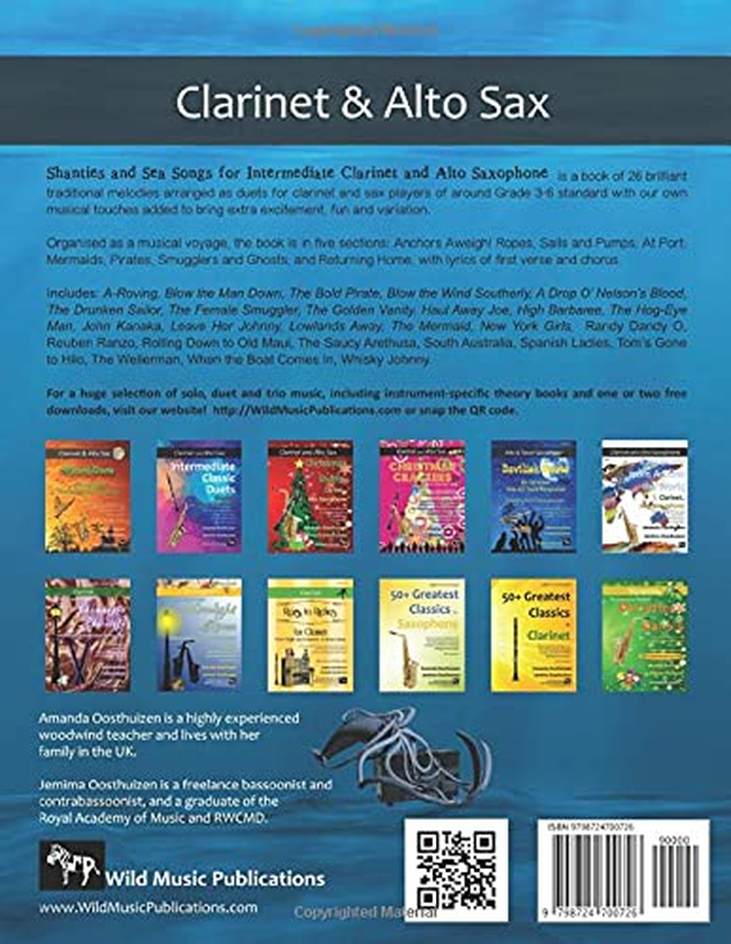 Shanties and Sea Songs for Intermediate Clarinet and Alto Saxophone: 26 Traditional Melodies Arranged as Exciting Duets image number 1