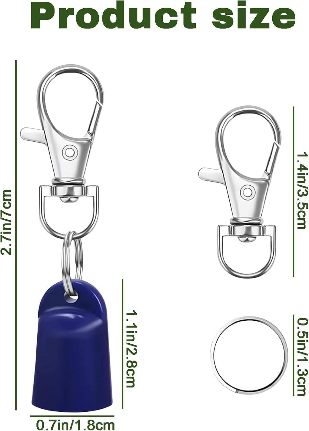 Rylaxzon4 Packkeychain Cap Compatible with Aquaphor, Keychain Cap for Lip Balm, Portable Keychain Capcompatible with Aquaphor 0.35 Oz Lip Repair Tubes, Colorful Anti‑Loss Holder with Ring image number 2