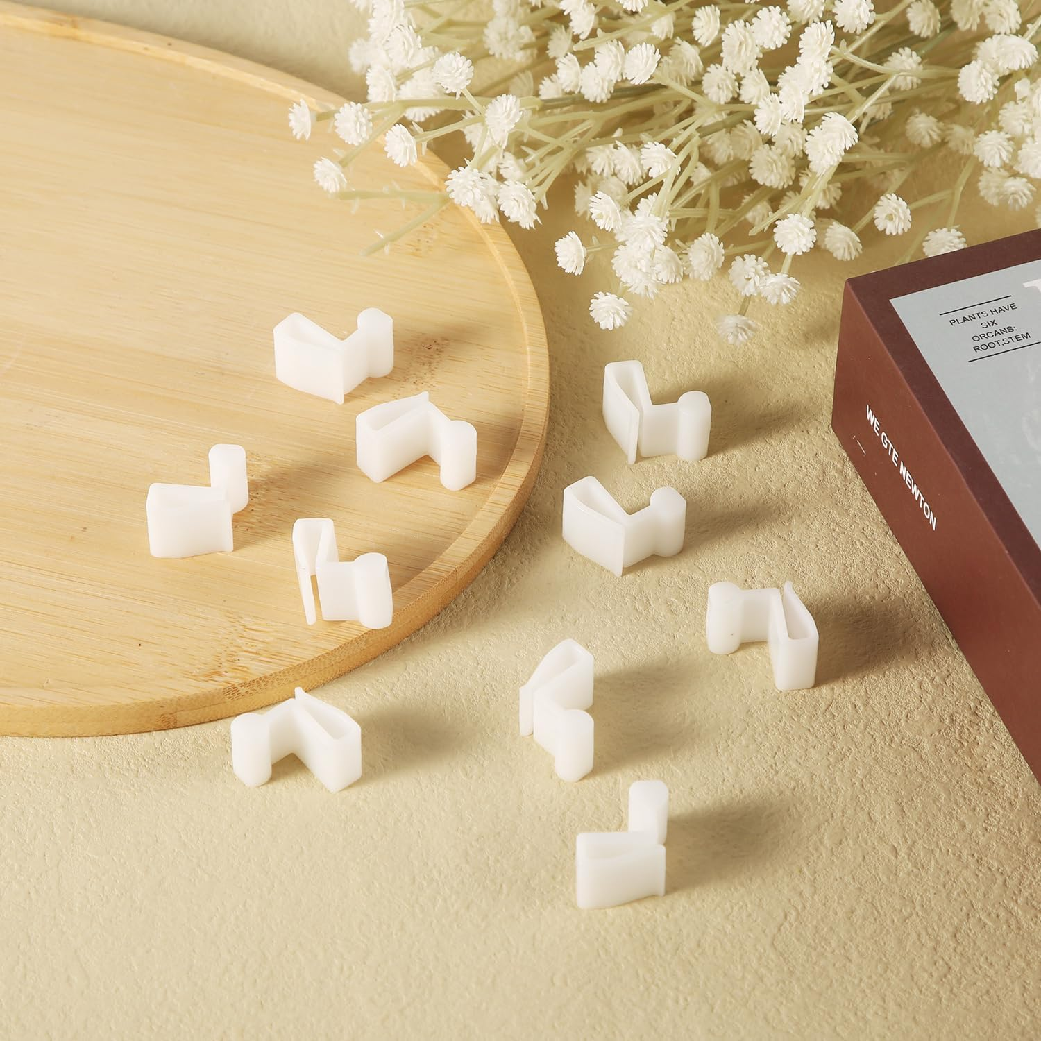 10Pcs RV Awning String Light Hooks, RV Hanging Light Hooks Light Holder String Light Clips Hanger for Caravan Keder Rail Outdoor Camper Car Accessories (White) image number 6