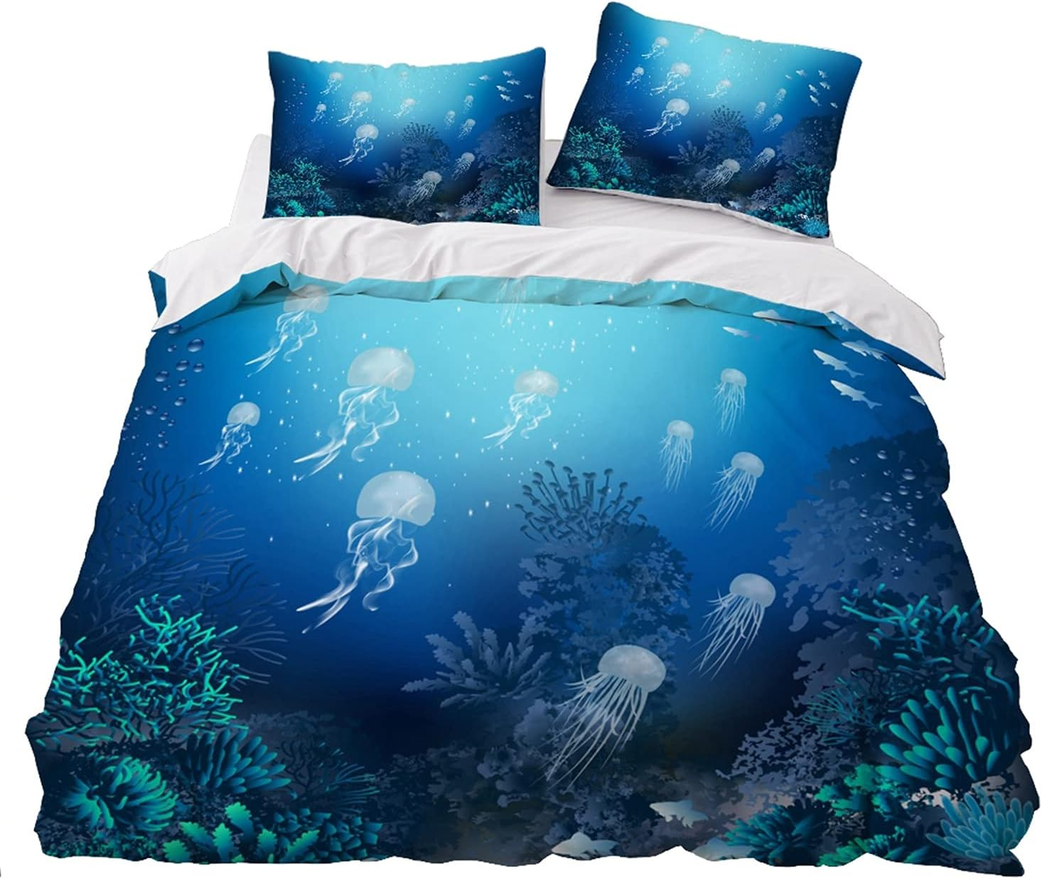 Eveone Duvet Cover Basketball Single/Double/Queen/King Size Bed Sheets Pillowcase Set Cartoon Ball Boy Dunk Sport Fire Orange Game Black Kid Astronaut Bedding 3/4PCS (Double-180 * 210Cm-3Pcs,1)