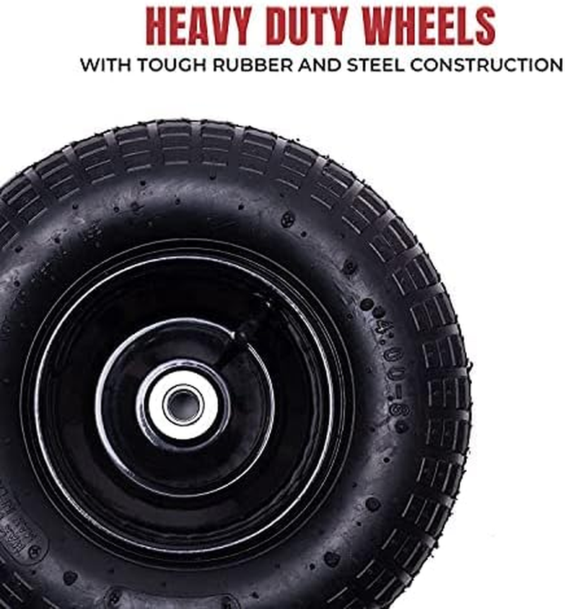 D2U Trolley Wheel Hand Truck Cart Wheelbarrow Pneumatic Rubber Steel Wheels 13" (325Mmx90X16) image number 5