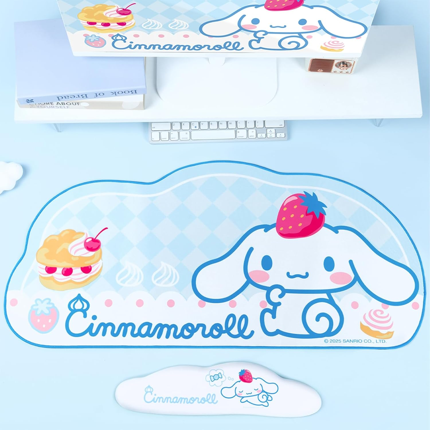 Kuitmor Memory Foam Cloud Wrist Rest, Non-Slip Rubber Base Keyboard Wrist Rest for Gaming, Home Office Work Wrist Support- DEG image number 3