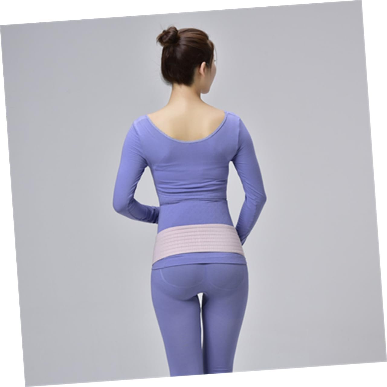 ERINGOGO Pregnant Women Breathable Abdominal Support Belt Dual Purpose Postpartum Pelvic Band Adjustable Belly Band for Maternity (Pink One Size) image number 2