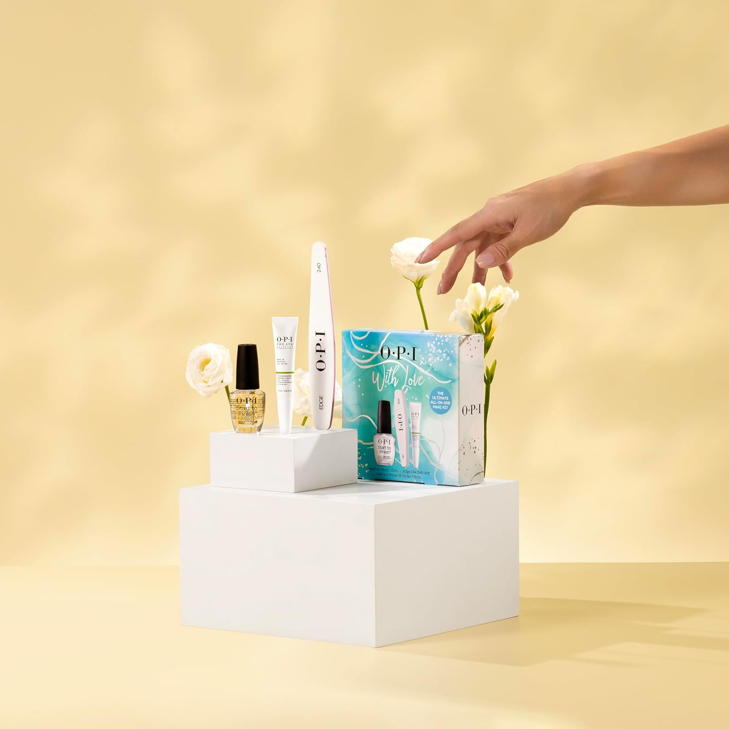 OPI All in One Gift Set - Start to Finish, Prospa Cuticle Oil to Go, Edge File 240 Grit - Limited Edition Set image number 1