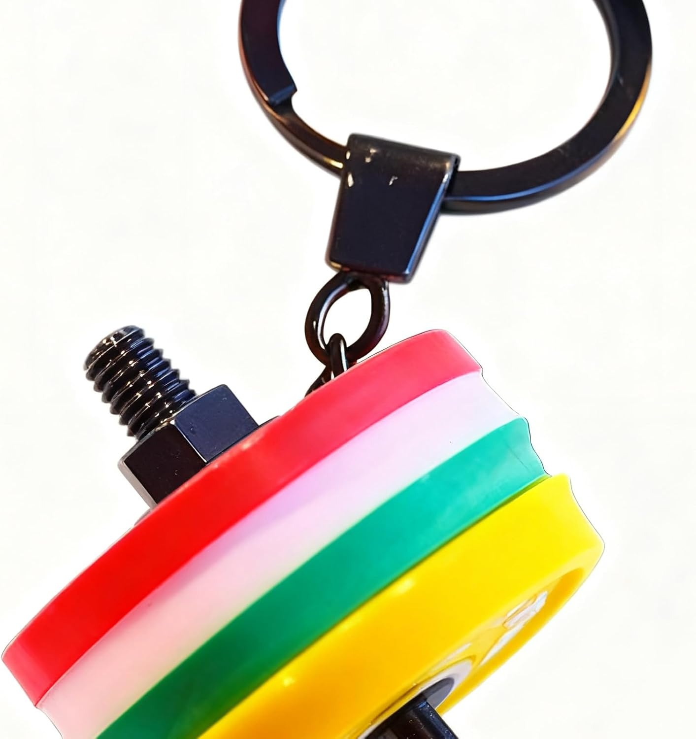 Ancsttu Fitness Keychain | Detachable Fun Dumbbell Key Ring - Decorative Bag Charm | for Fitness Enthusias Men Bag Backpack Purse Wallet - A image number 5