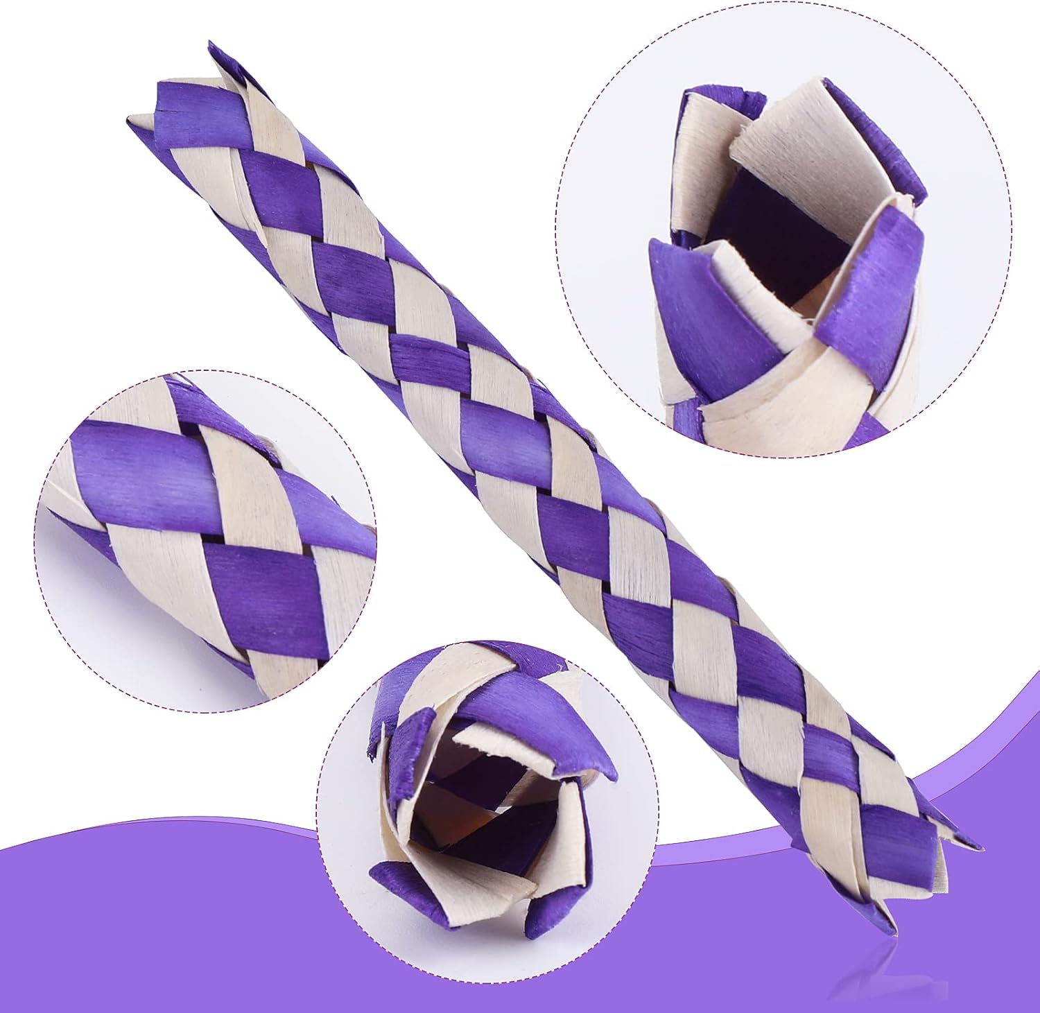 Prasacco 24 Pcs Chinese Finger Traps Classic Bamboo Finger Trap Cool Birthday Party Favors Goodie Bag Stuffers (4 Colors Random) image number 2