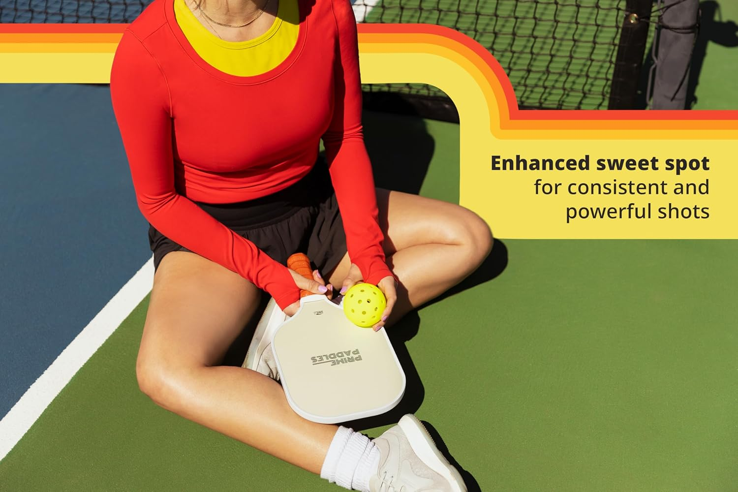 Pickleball Paddle, USA Pickleball Approved, High Performance Composite Graphite Surface, Polymer Honeycomb Core, Ultra Cushion Sweat-Proof Grip, Perfect for Beginner & Professional Players image number 4