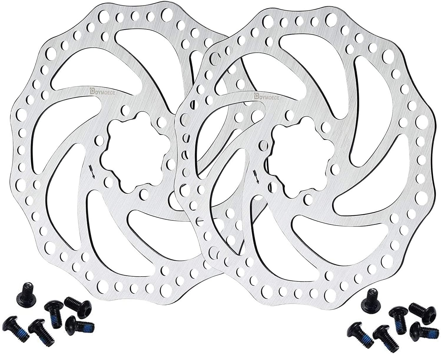 D Dymoece 2 Pcs Bike Disc Brake Rotors with 12 Bolts 140Mm/160Mm/180Mm/203Mm for MTB Mountain Road Bicycle