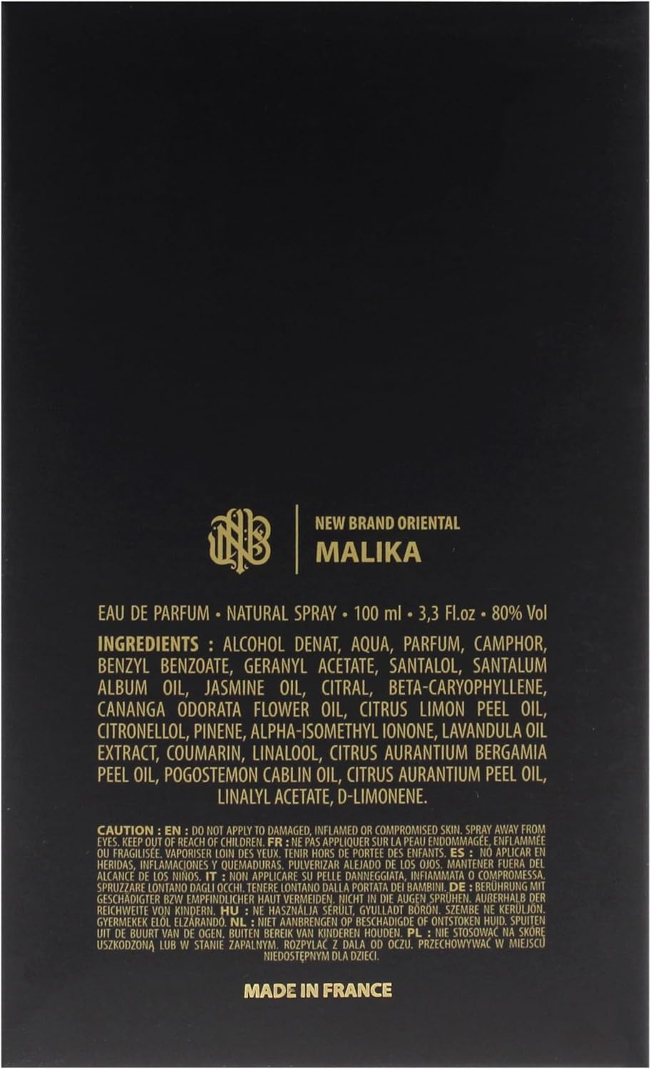 Oriental Malika by New Brand for Unisex - 3.3 Oz EDP Spray image number 1
