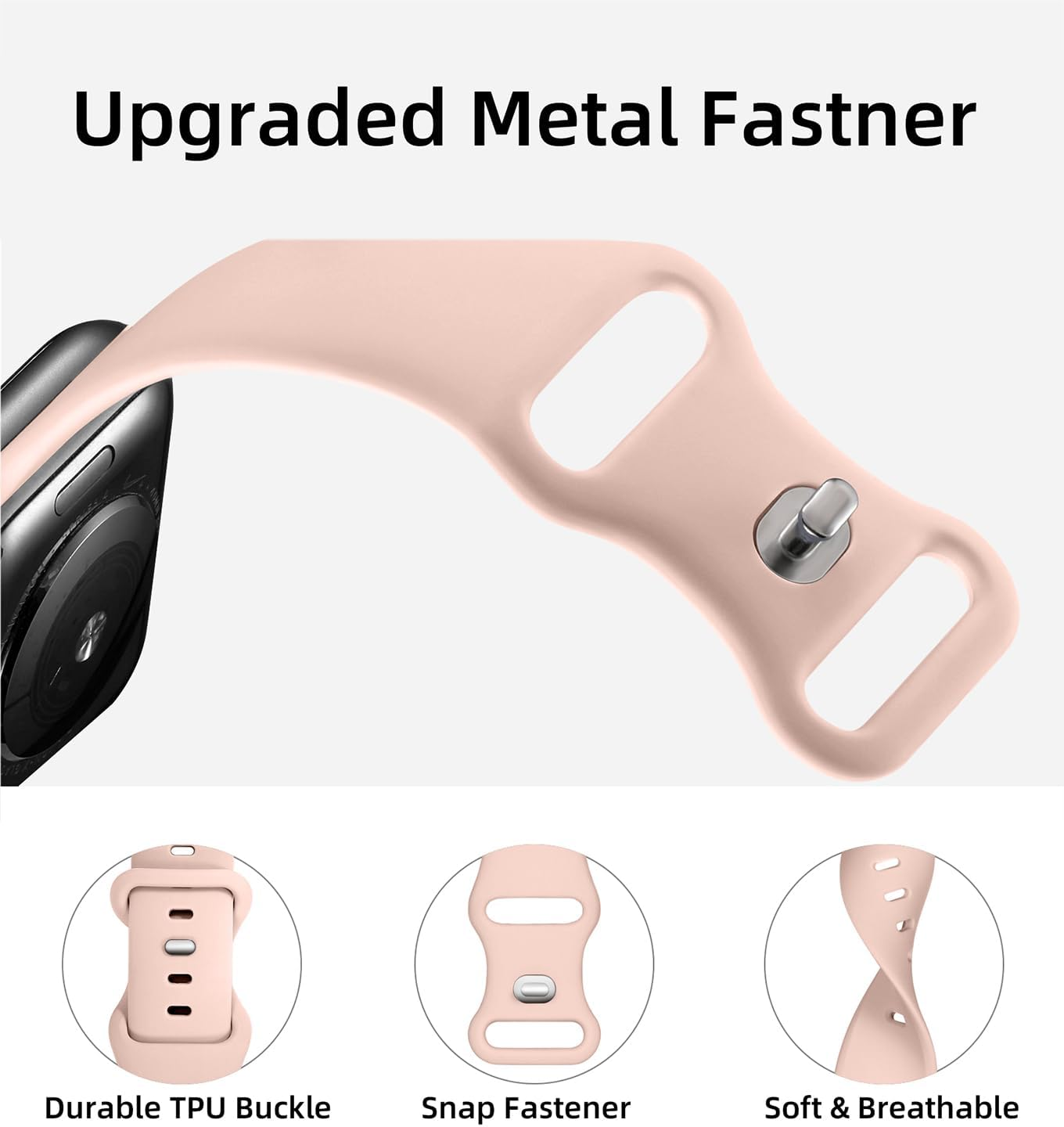 Ouwegaga Compatible with Apple Watch Band 38Mm 40Mm 41Mm 42Mm 44Mm 45Mm 46Mm 49Mm, Soft Silicone Sport Waterproof Strap for Apple Watch Series 11 10 9 8 7 6 5 4 3 2 1 SE Ultra 1 2 3 Women Men image number 2